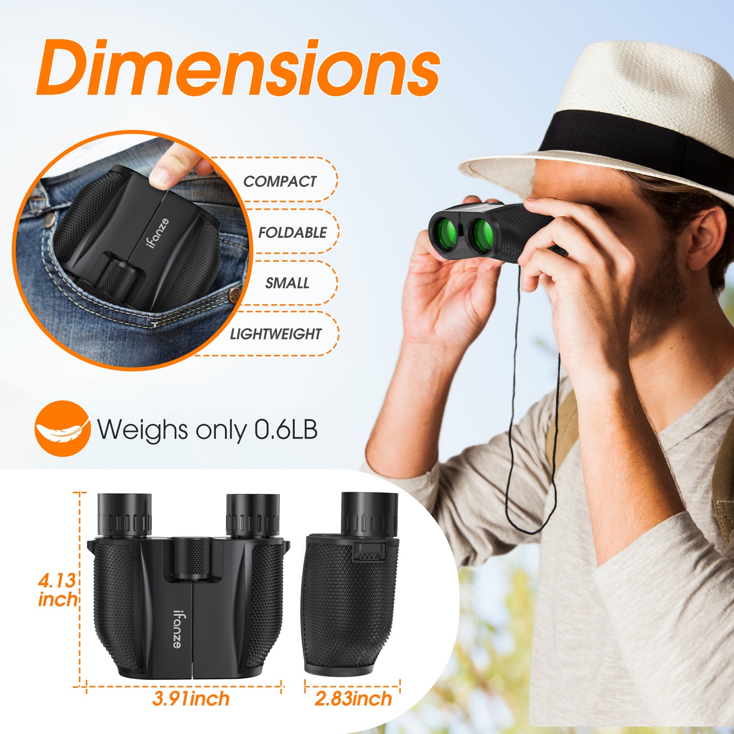Compact Binoculars for Adults Kids, 10x25 Binoculars for Bird Watching, Small Binoculars for Travel Sightseeing Hunting Wildlife Watching Outdoor Sports Games Concerts