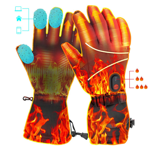 Heated Gloves, Outdoor Indoor Rechargeable Hand Warmer Glove Liners for Climbing Hiking Cycling, 7.4V Fast Heating, Winter Must Have Thermal Heated Motorcycle Gloves, Universal Size