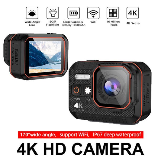 4K Waterproof Action Camera, Rioicc 16MP Underwater Camera 170¡ã Wide Angle, 4k Camera OF Wifi Sports Cam With Remote 2 Batteries And Mounting Accessories Kit, J158
