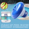 Chlorine Floater, Floating Chlorine Dispenser 180 Pieces Chlorine Tablets for Swimming Pool (Blue)
