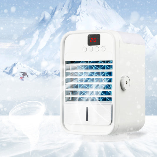 Clearance, Air Conditioner Portable, Mini Portable Air Conditioner Quiet Desk Fan, Humidifier Misting Fan, Small Air Conditioner 3 Speeds AND LED Light, Evaporative Cooler For Home, Office, Room, J01