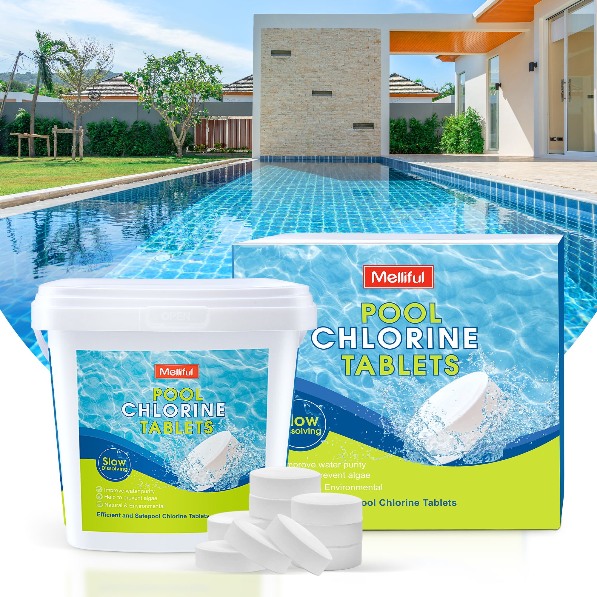 1 inch Chlorine Tablets for Pool, 25pcs – Posrue