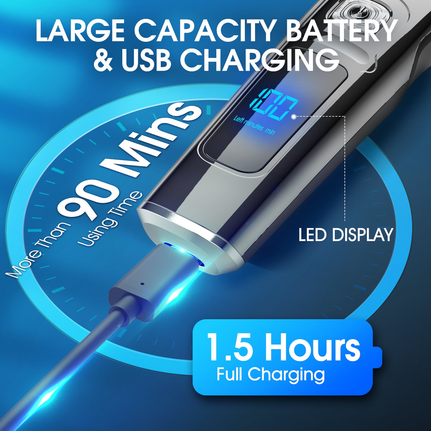 Hair Clippers for Men, Hair Trimmer, Men's Grooming Kit, Beard Trimmer, 15 in 1 Professional Cordless Electric Hair Clipper Kit, USB Rechargeable Waterproof Hair Cutting Kit