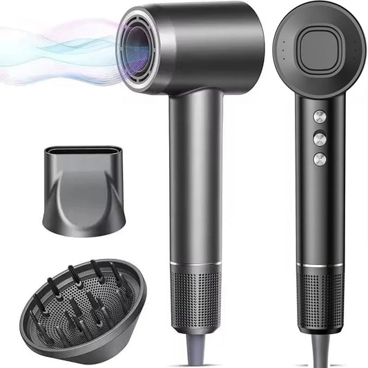 Hair dryer, High-Speed Blow Dryer With 3 Temps & 3 Speeds, 200 Million Negative Ions Hair dryer, 110,000 RPM Brushless Motor for Fast Drying