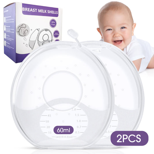 Milk Saver, Milk Catcher for Breastmilk, Breast Shell to Collect Leaking Breastmilk, Collector Cup for Nursing & Breastfeeding, Saves up to 2 Ounces of Leaking Liquid Gold, Silicone-Free