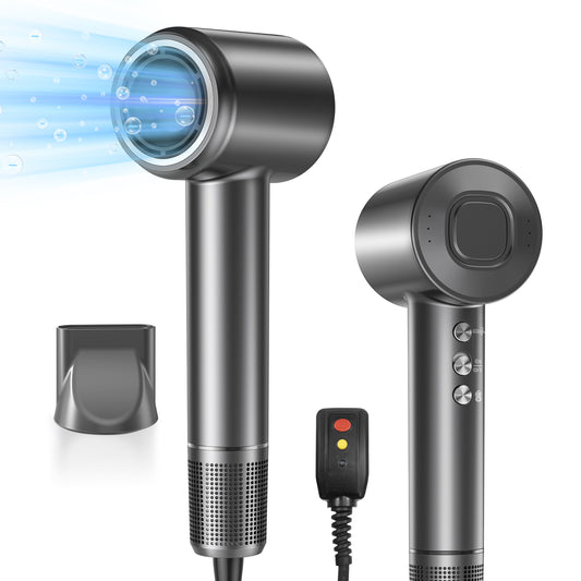 Posrue Hair dryer, High-Speed Blow Dryer With 3 Temps & 3 Speeds, 500 Million Negative Ions Hair dryer, 150,000 RPM Brushless Motor for Fast Drying