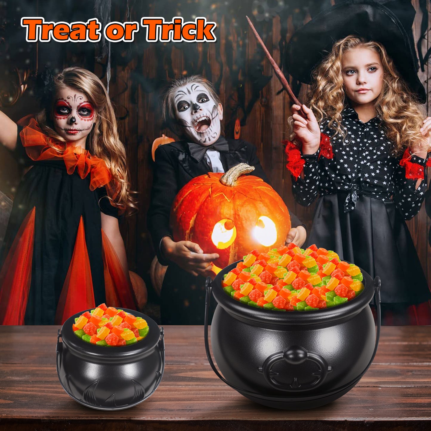 Halloween Mist Maker Fogger with Witch Cauldron, Fog Machine Atomizer with 12 LED Color Changing Lights Perfect for Water Feature, Halloween, Christmas and Other Holiday Decorations