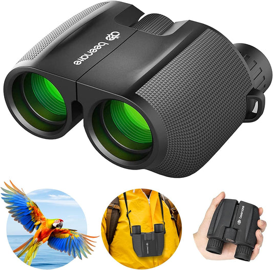 Compact Binoculars for Adults Kids, 10x25 Binoculars for Bird Watching, Small Binoculars for Travel Sightseeing Hunting Wildlife Watching Outdoor Sports Games Concerts