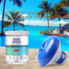 Chlorine Floater, Floating Chlorine Dispenser for Chlorine Tablets Include 100 Pieces Chlorine Tablets (Blue)