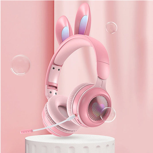 Riocicc Bluetooth Headphones, over-Ear Wireless Headphones for Kids Teens Girls, Pink