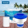 Vinmall 250Pcs Chlorine Tablets, Long Lasting Chlorine with Floater Tablets for Swimming Pool or Spa